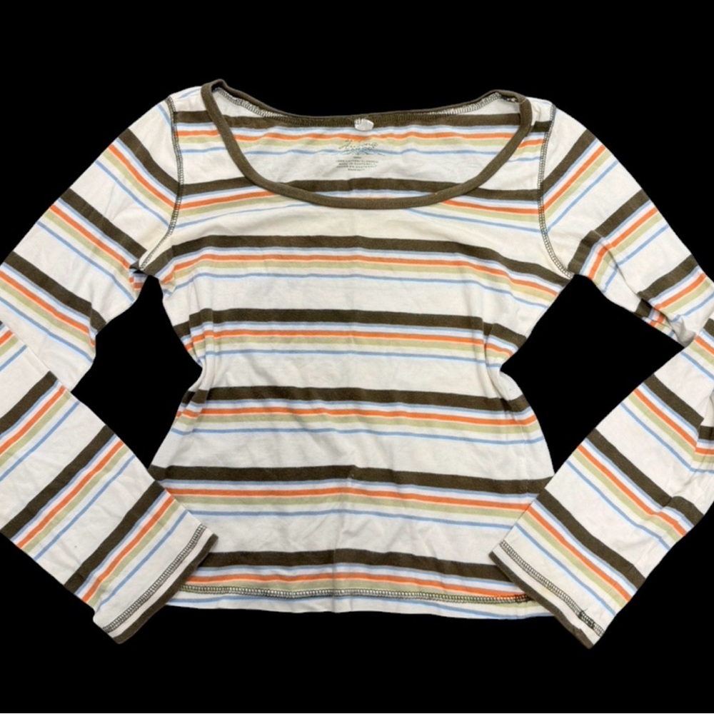 Arizona Jean Co. striped long sleeve 100% cotton top